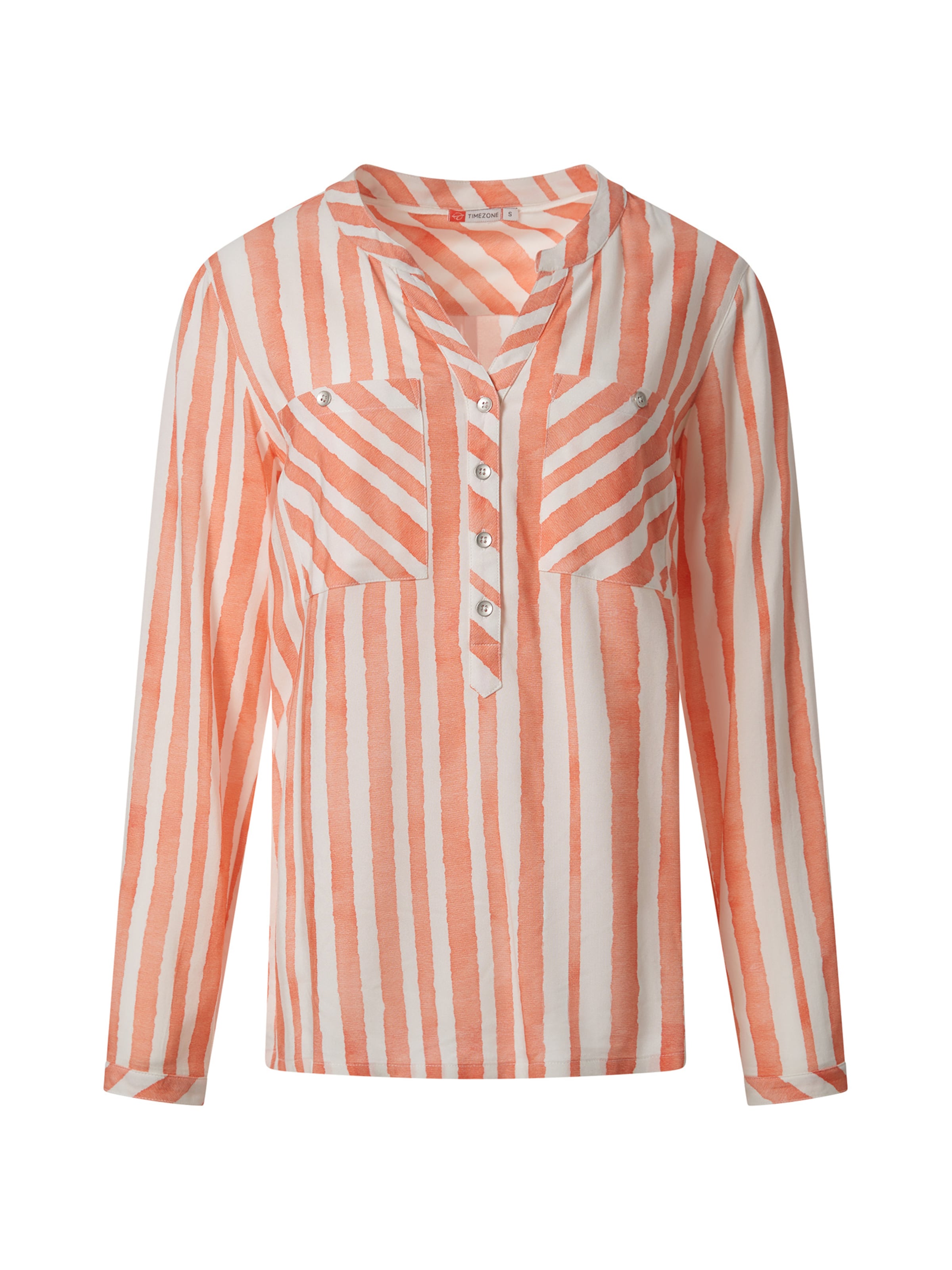 TIMEZONE Blouse 'Henley' in Beige: front
