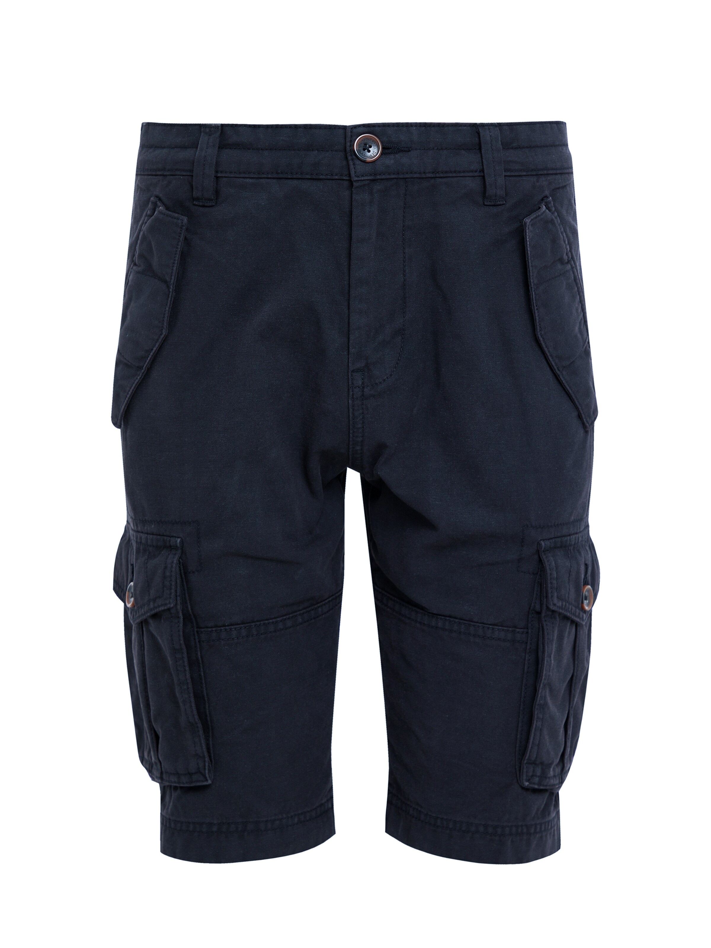 Threadbare Regular Shorts 'Lugo' in Blau: Vorderseite