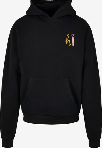 Merchcode Sweatshirt 'Hi' in Black: front