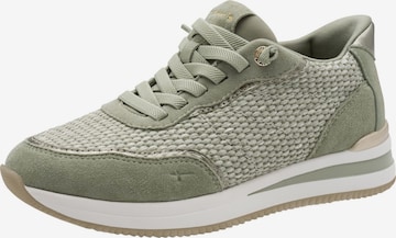 Baskets basses Tamaris en vert : devant