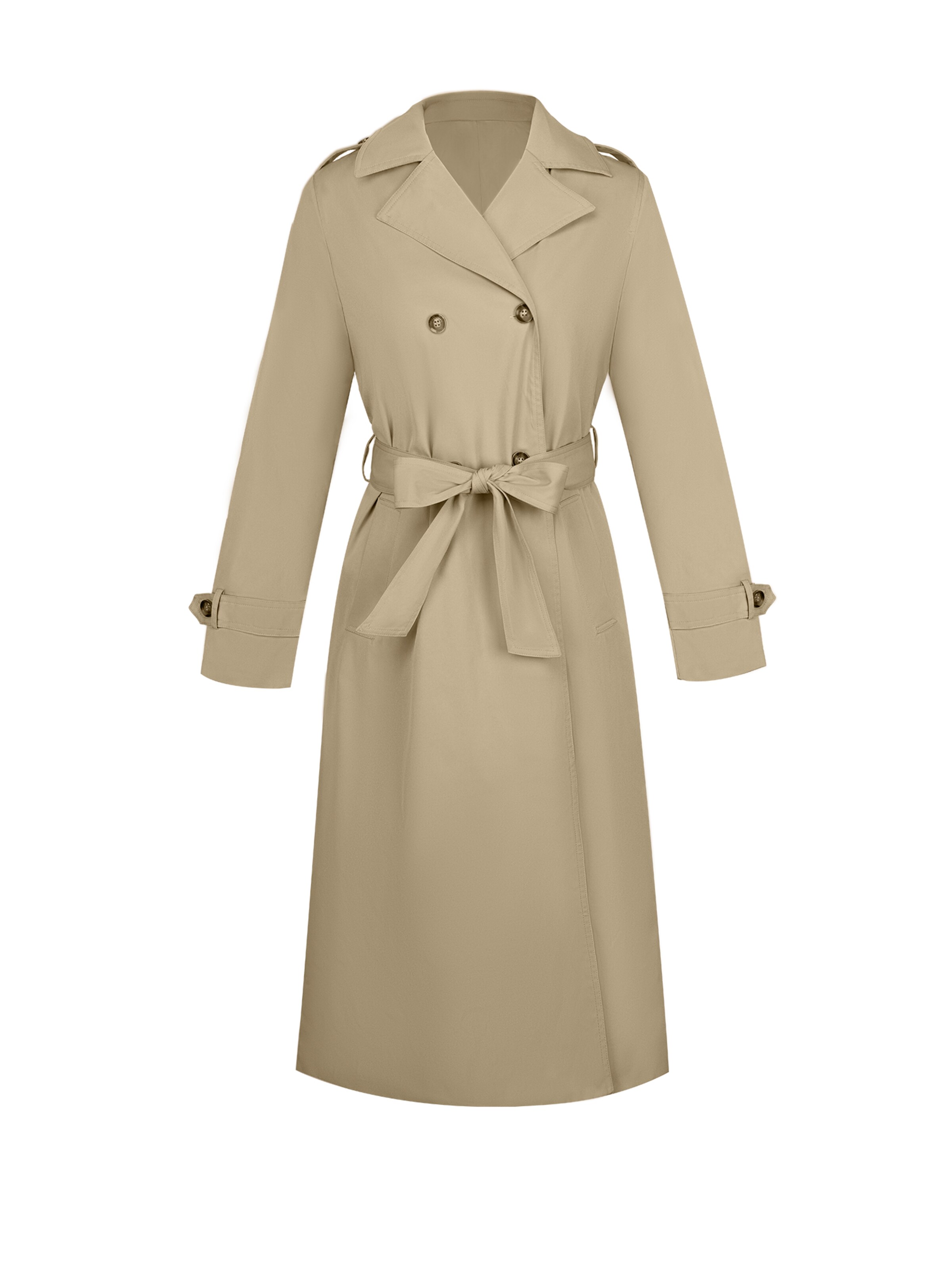 Cupshe Between-Seasons Coat in Khaki, Item view