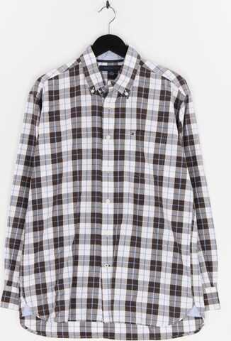 TOMMY HILFIGER Button Up Shirt in M in Brown: front