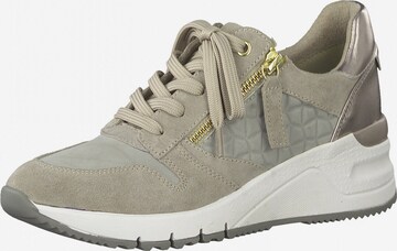 Baskets basses TAMARIS en beige : devant