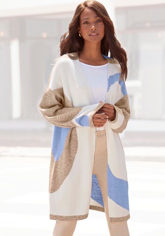 LASCANA Knit Cardigan in Beige: front