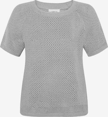 Cartoon Strickpullover mit Rundhalsausschnitt in Braun: Vorderseite