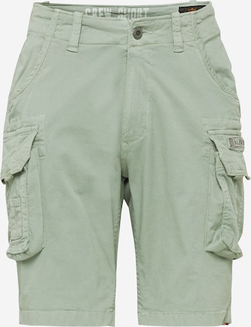 Pantalon cargo ALPHA INDUSTRIES en vert : devant