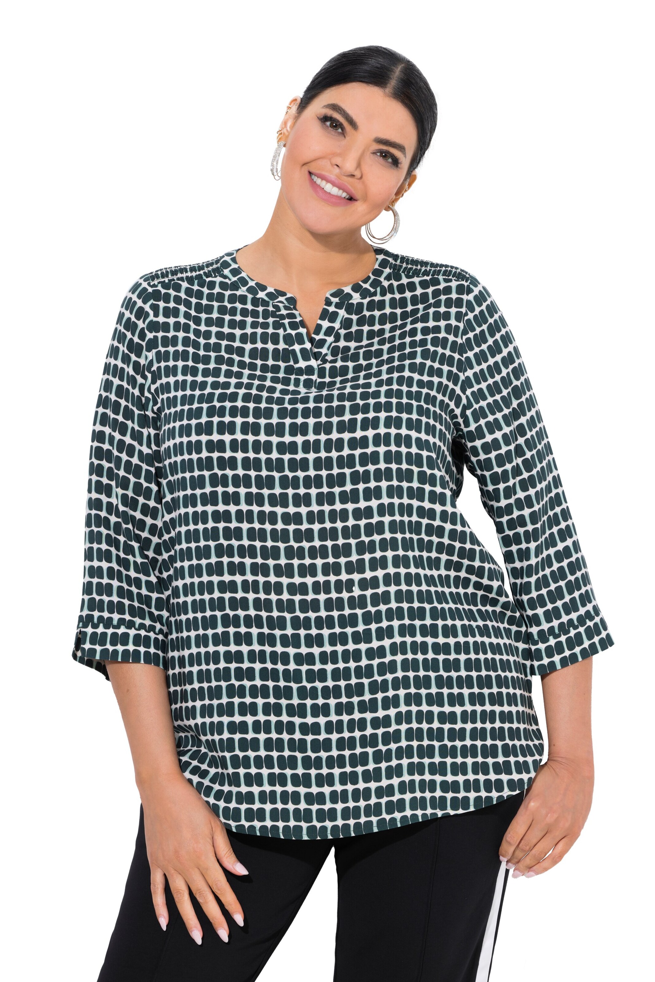 Ulla Popken Tuniek in Groen: voorkant