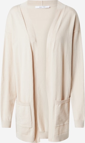ABOUT YOU Knit cardigan 'Teena' in Beige: front