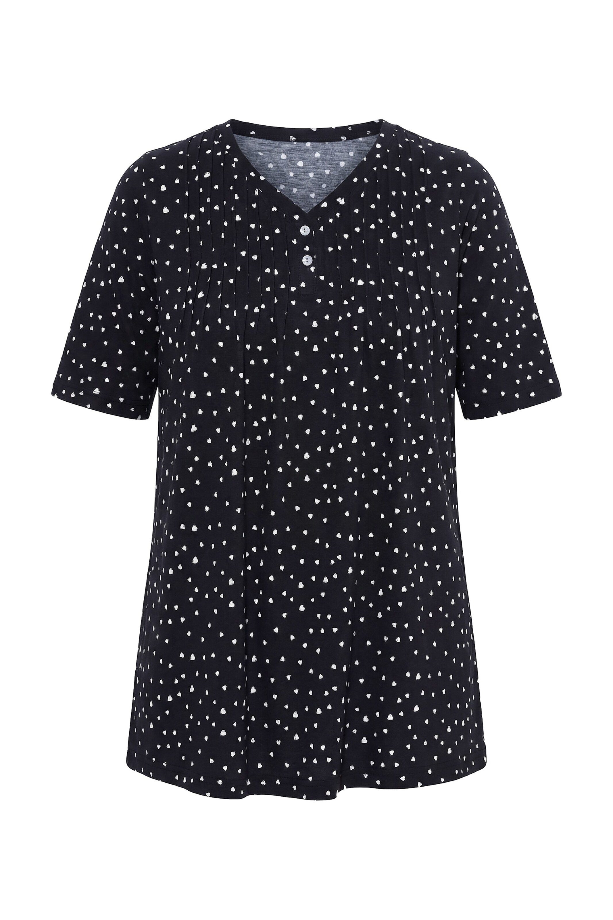 Ulla Popken Shirt in Schwarz: Vorderseite