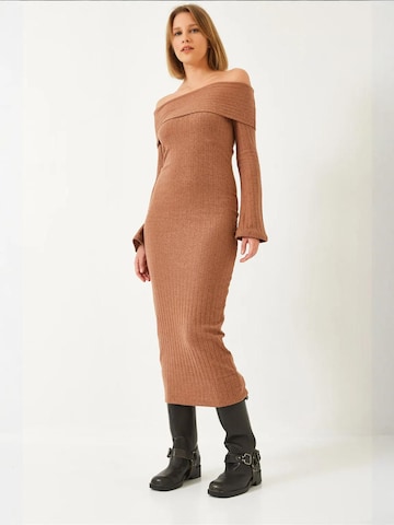 Bianco Lucci Jurk in Beige