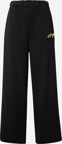 HUGO Red - Loosefit Pantalón 'Nasuede' en negro: frente