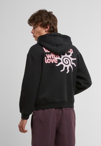 Lost Youth Sweatjacke 'With Love' in Schwarz: Vorderseite