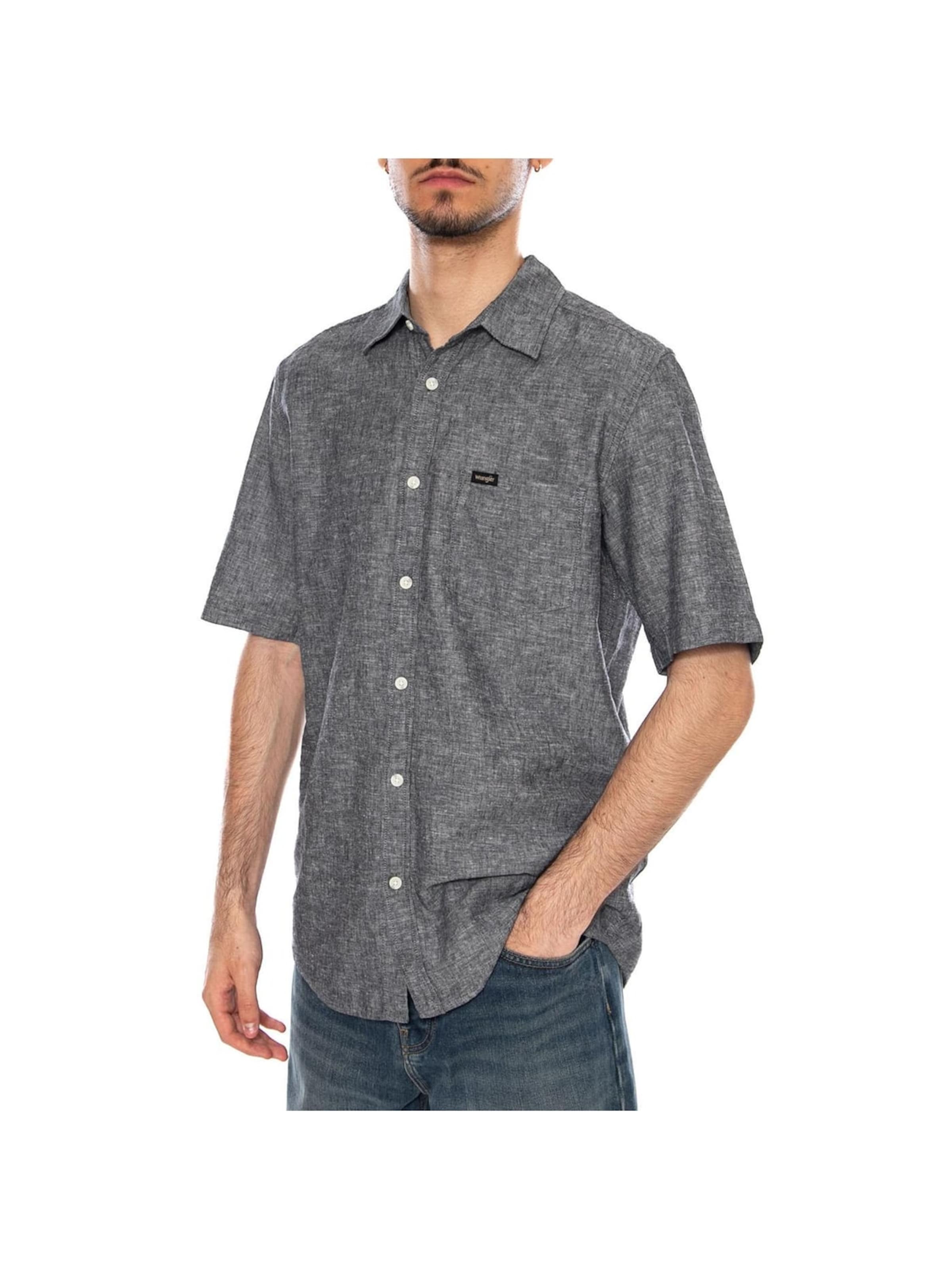 WRANGLER Koszula 'SS 1 PKT SHIRT DARK NAVY' w rozmiarze S w kolorze niebieskim, Podgląd produktu