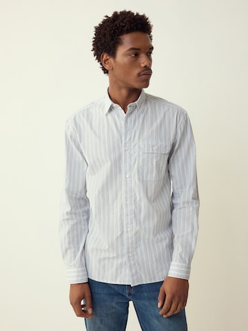 Next Regular fit Button Up Shirt in Blue: front