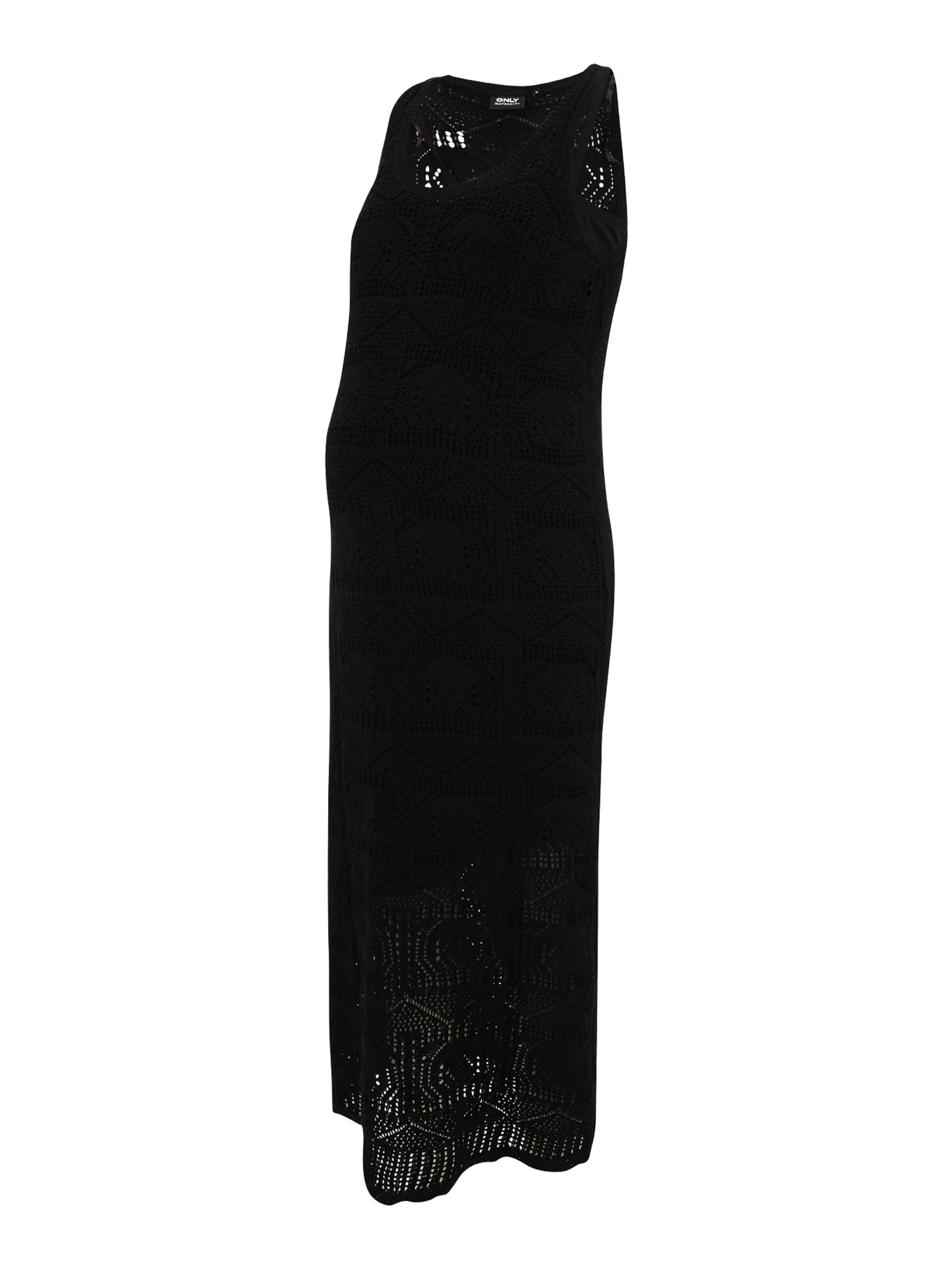 Only Maternity Kötött ruhák 'OLMBEACH' - fekete: elől