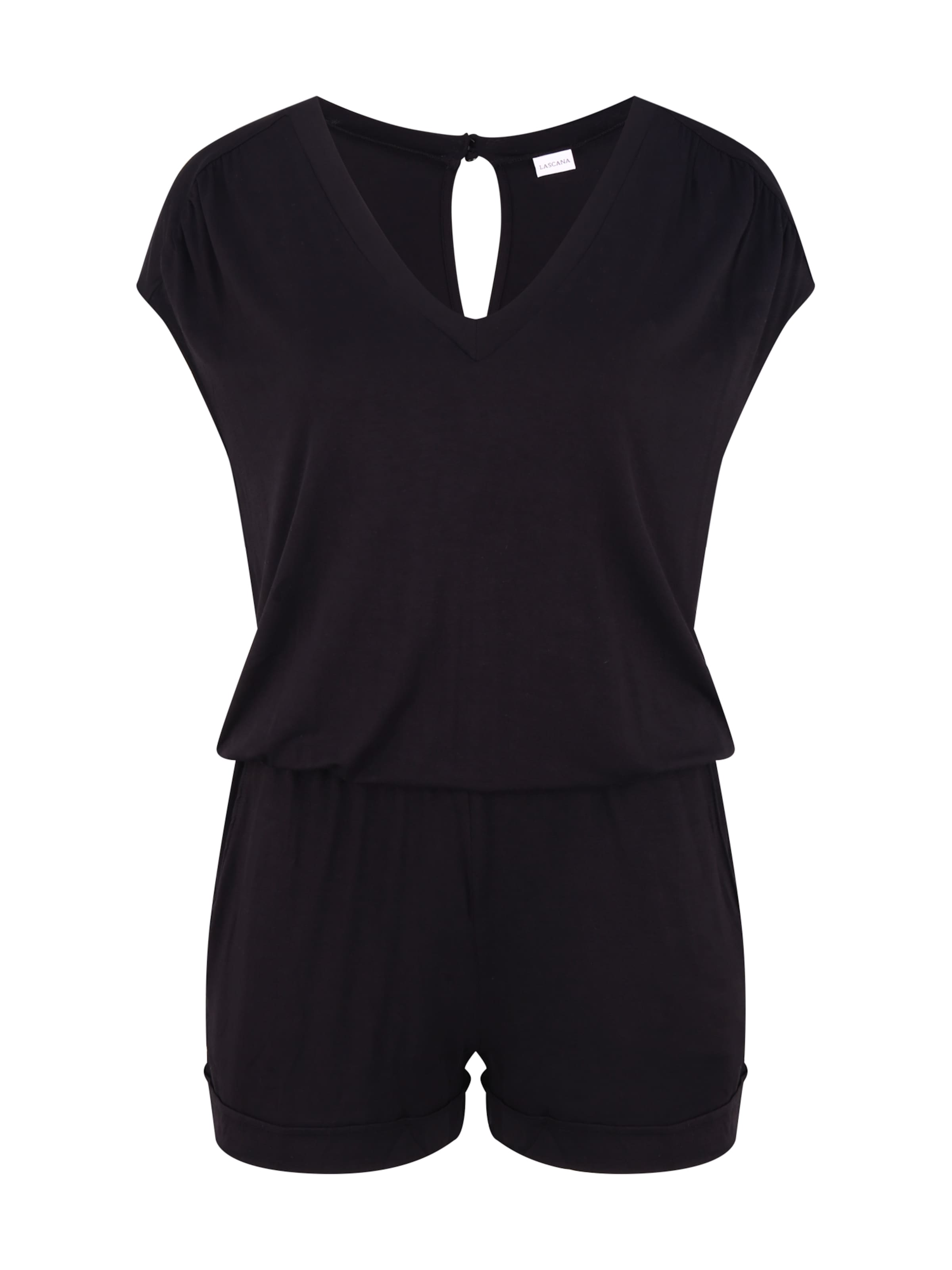 Tuta jumpsuit 'Safari' di LASCANA in nero: frontale