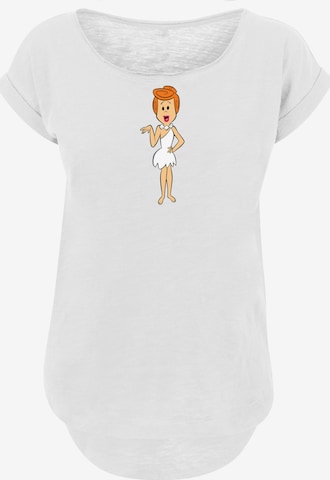 T-shirt 'Die Familie Feuerstein Wilma Flintstone Classic Pose' F4NT4STIC en blanc : devant