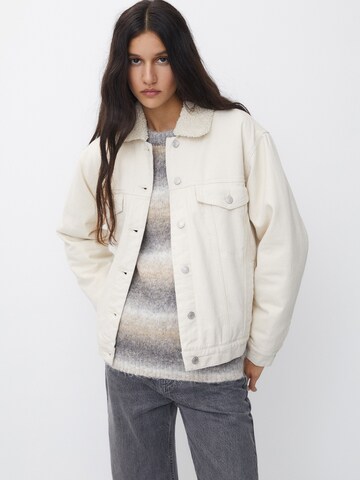 Pull&Bear Tussenjas in Beige: voorkant