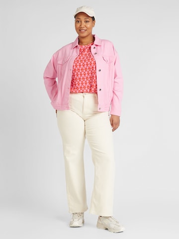 ONLY Carmakoma Between-Season Jacket 'DREW' in Pink