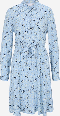 Selected Femme Petite Shirt Dress in Blue: front