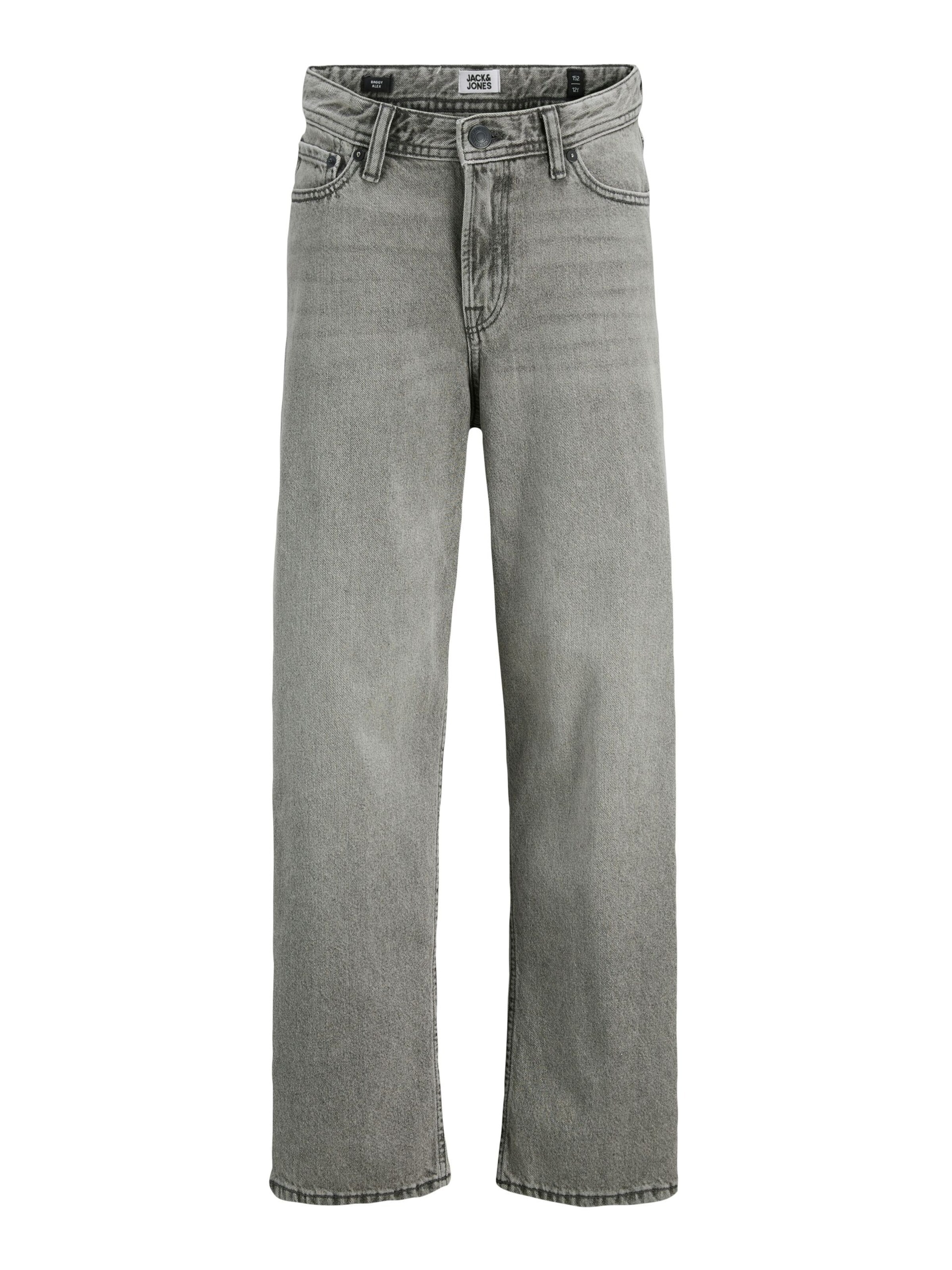 Jack & Jones Junior Baggy Jeans 'Jack & Jones Jungen Jeans Baggy Fit JJIALEX JJORIGINAL MF554'‌‌‌‌‌‌‌‌‌‌ in Grau: Vorderseite