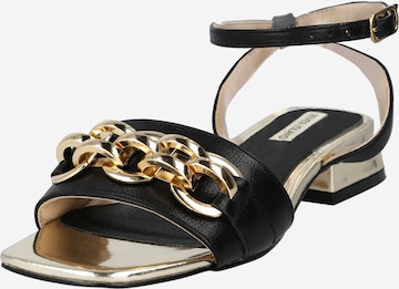 River Island Strap Sandals in Black: front