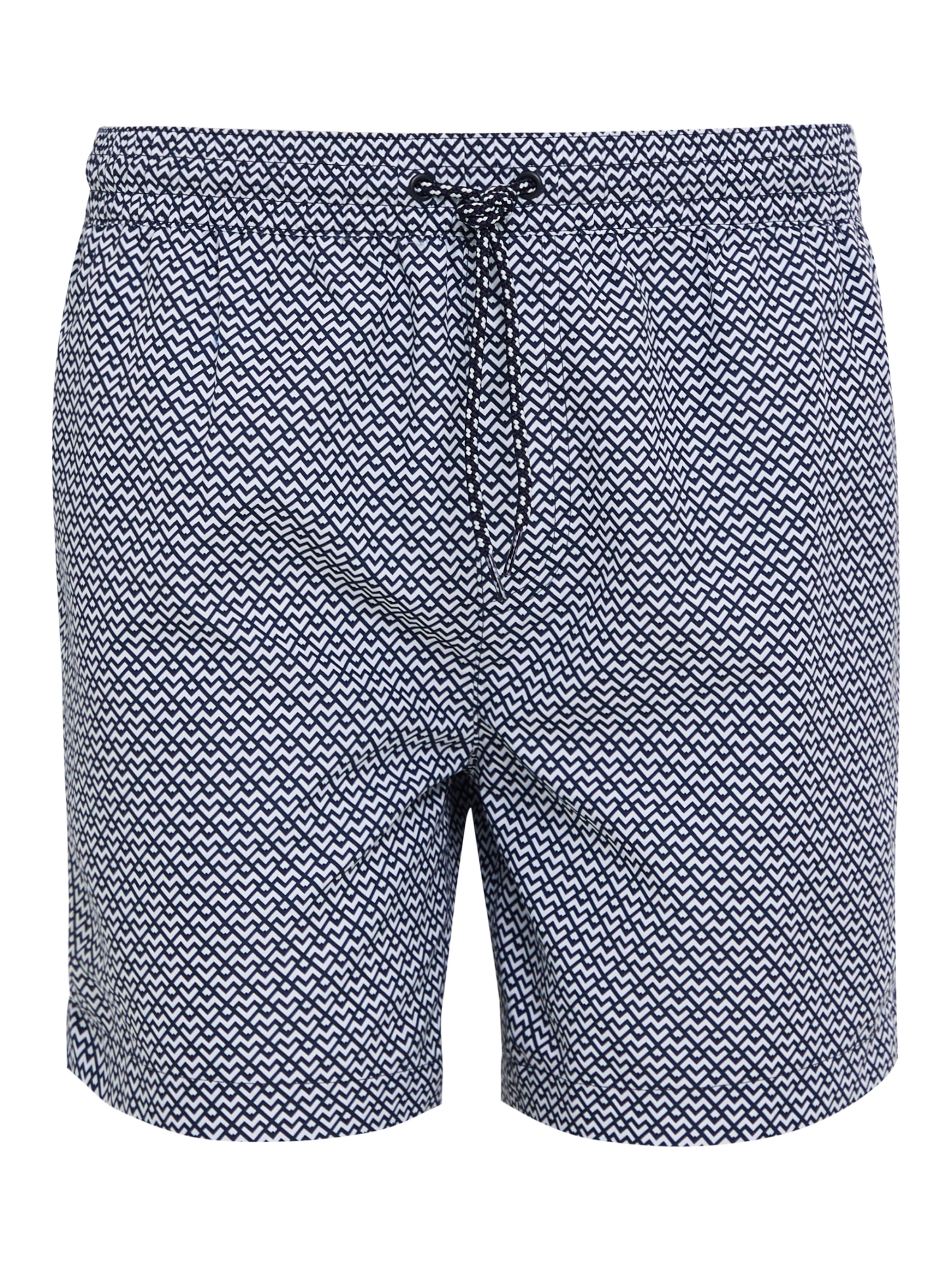 Threadbare Badeshorts 'Fossil' in Blau: Vorderseite