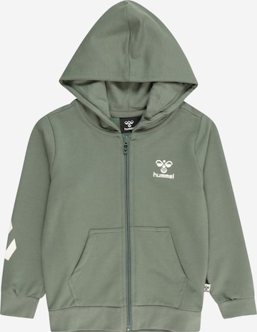 Hummel Zip-Up Hoodie 'Trece' in Green: front