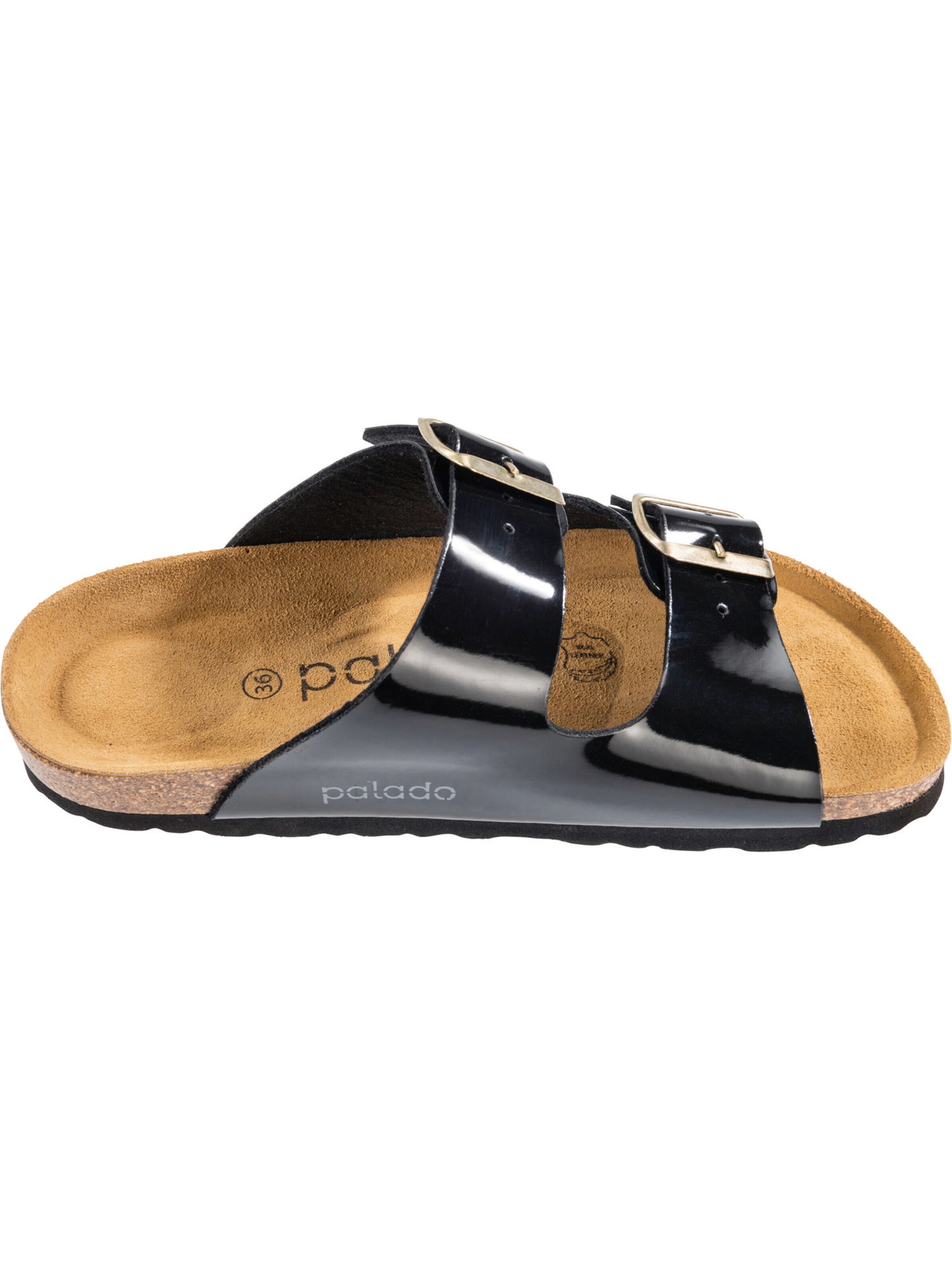 Palado Pantolette 'Palado Korfu Lack'‌‌‌‌‌‌‌ in Schwarz
