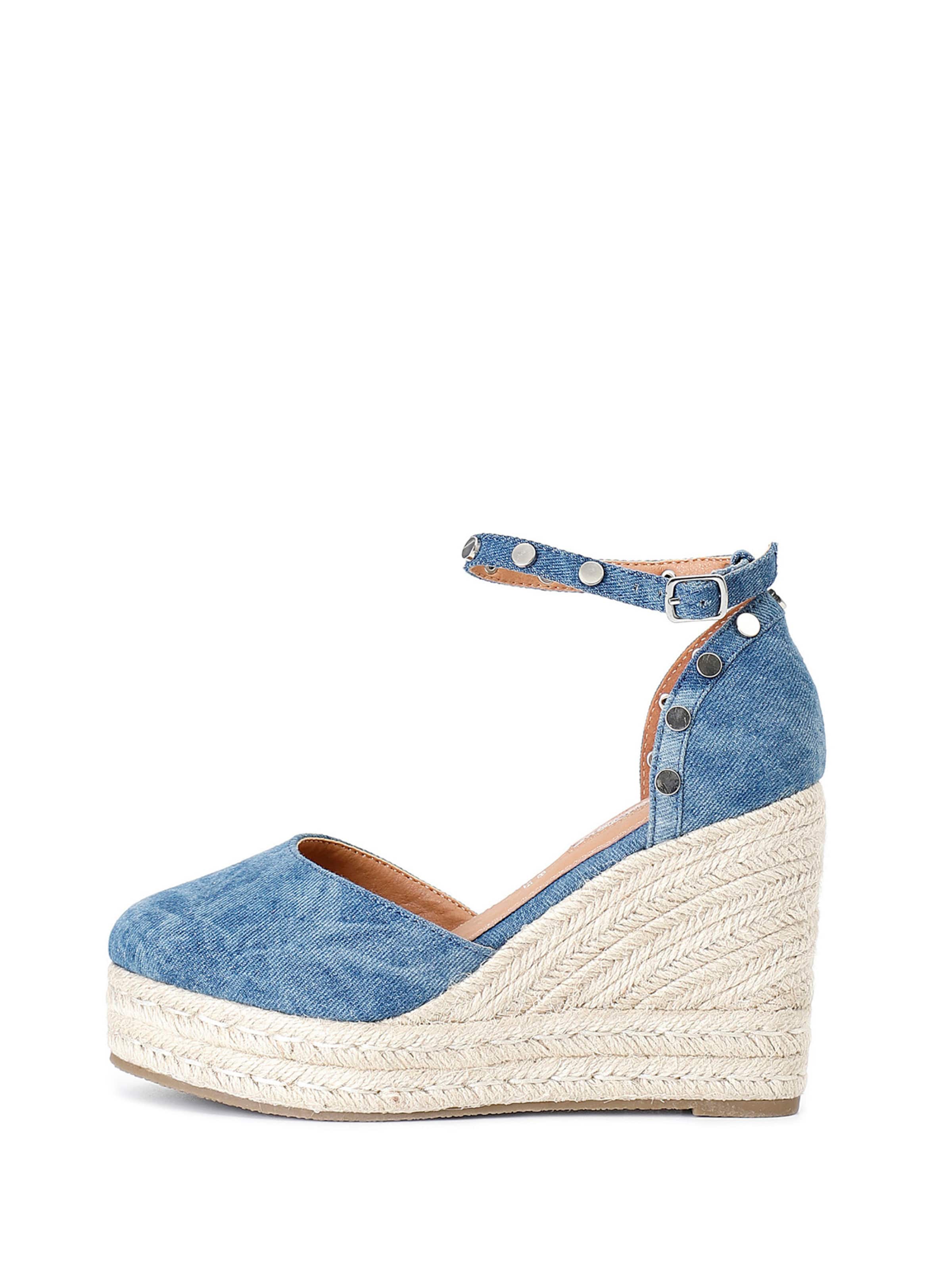 Sandalo di CAFè NOIR in blu: frontale