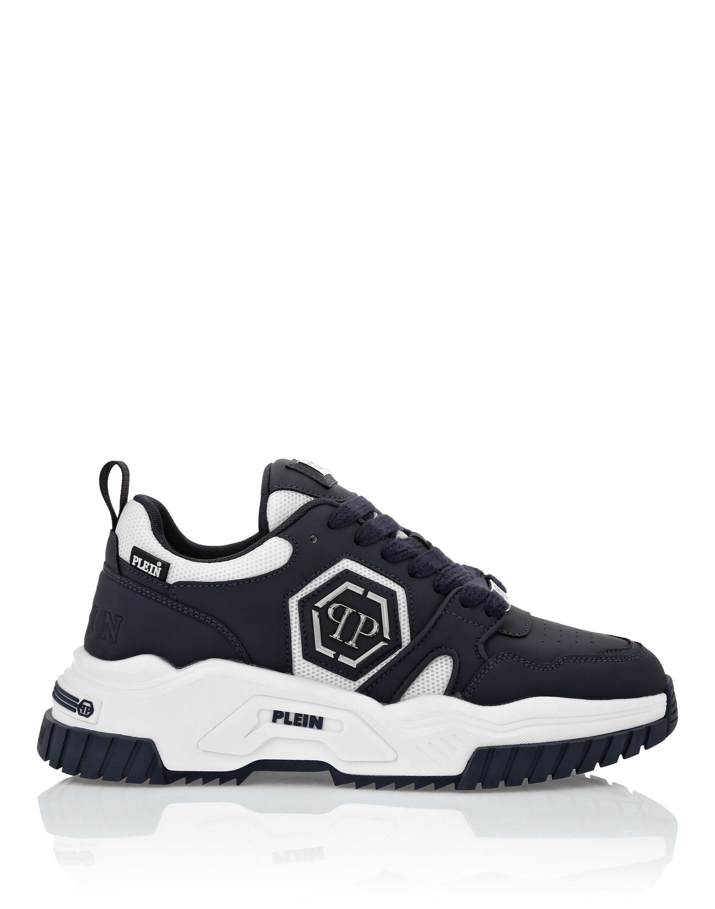 Baskets basses 'Hexagon' Philipp Plein en bleu : devant