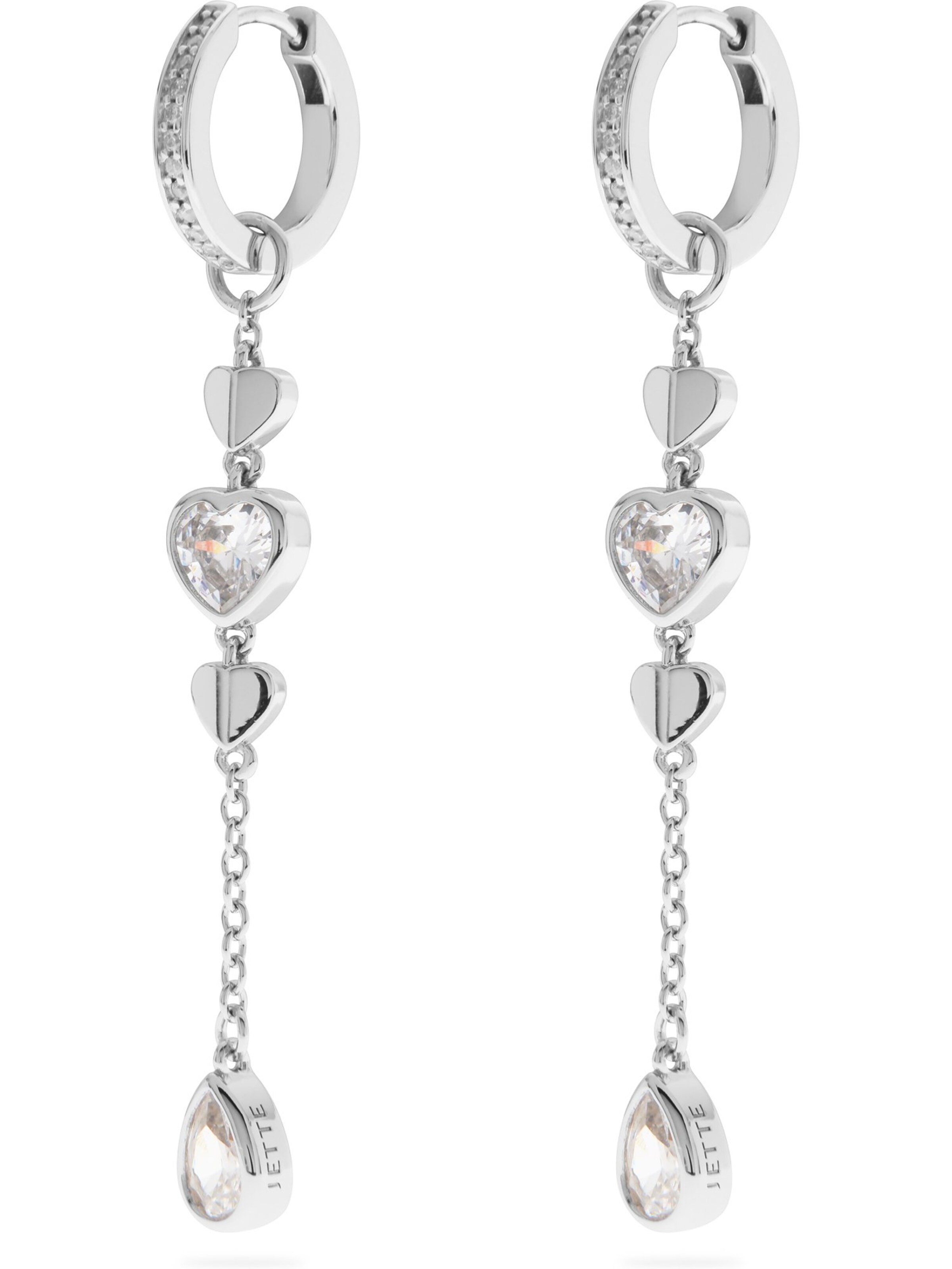 JETTE Earrings in Silver: front