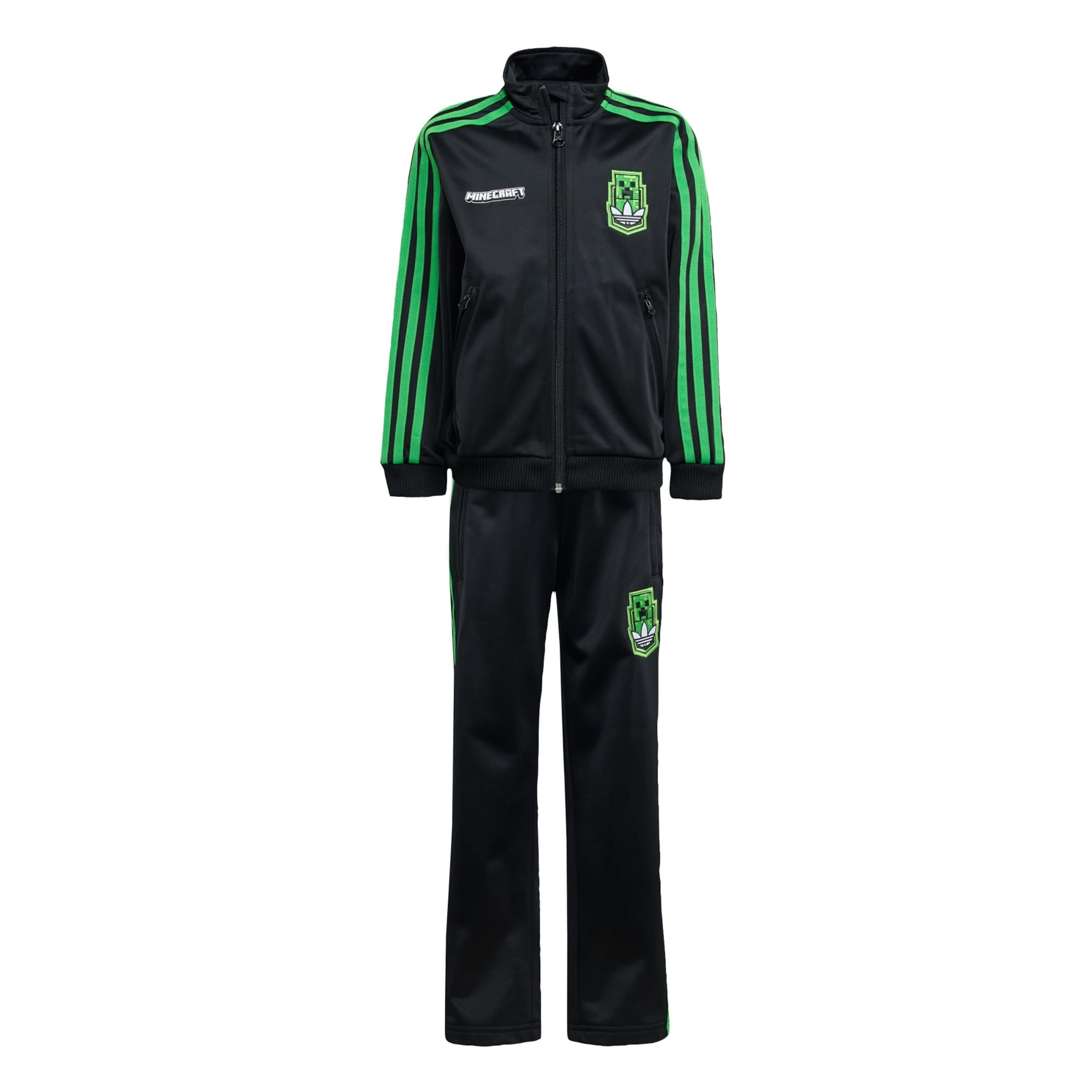 ADIDAS ORIGINALS Jogginganzug 'Adidas Originals X Minecraft Firebird' in Schwarz: Vorderseite