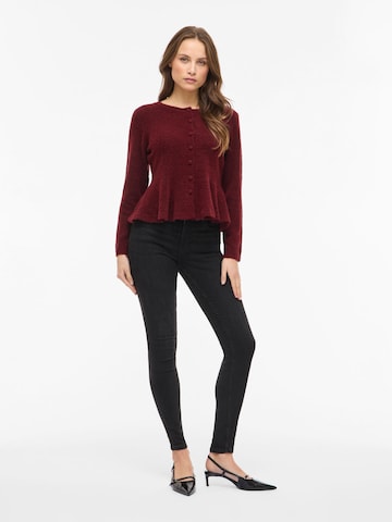 VILA Knit cardigan 'VILUNA' in Red