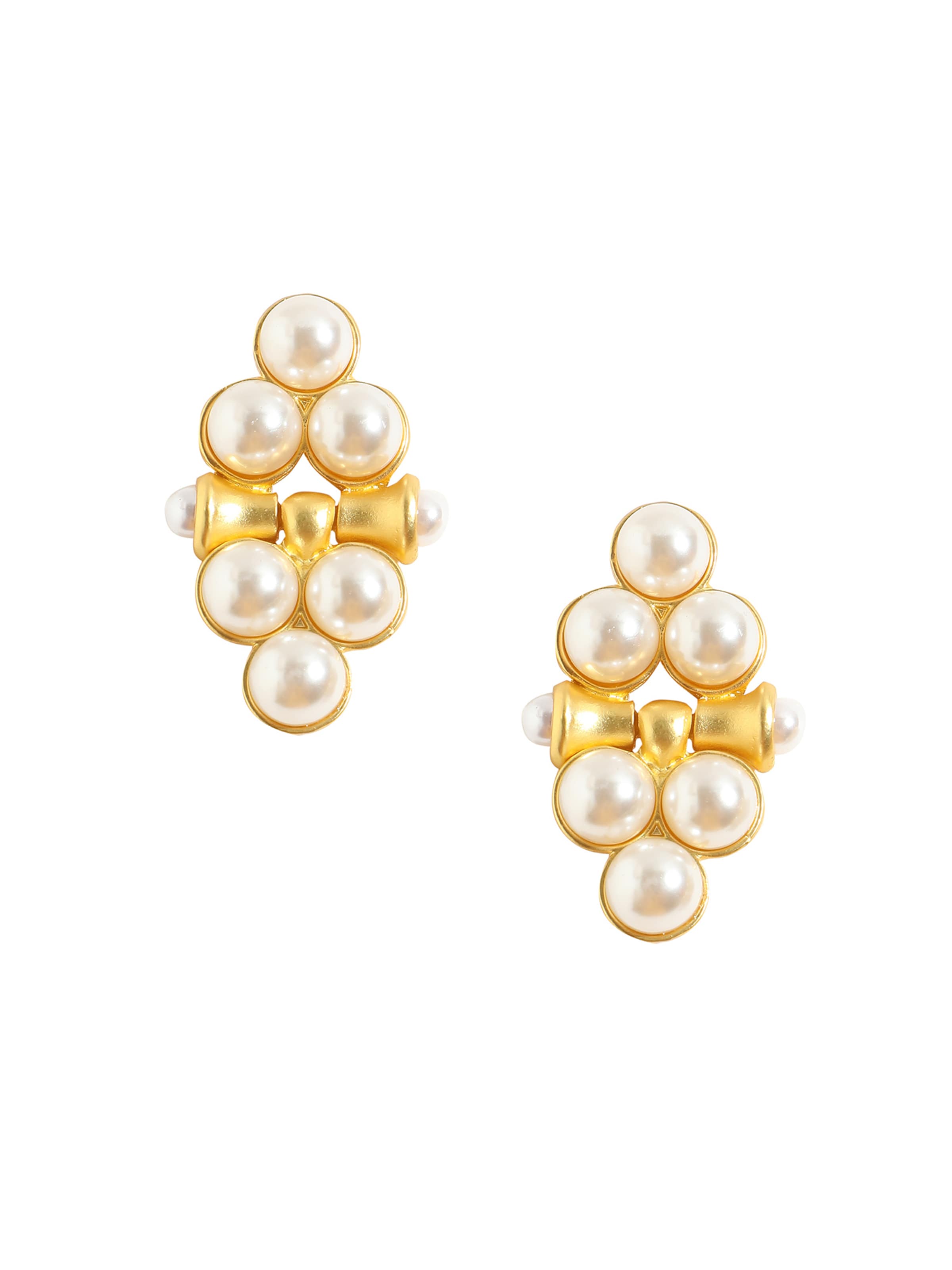 SOHI Ohrringe ' Ilean ' in Gold: Vorderseite