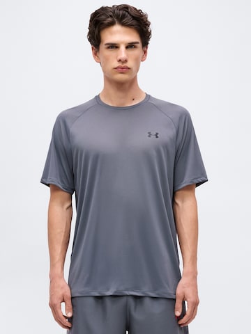 UNDER ARMOUR - Regular Fit Camisa funcionais 'Tech 2.0' em cinzento: frente