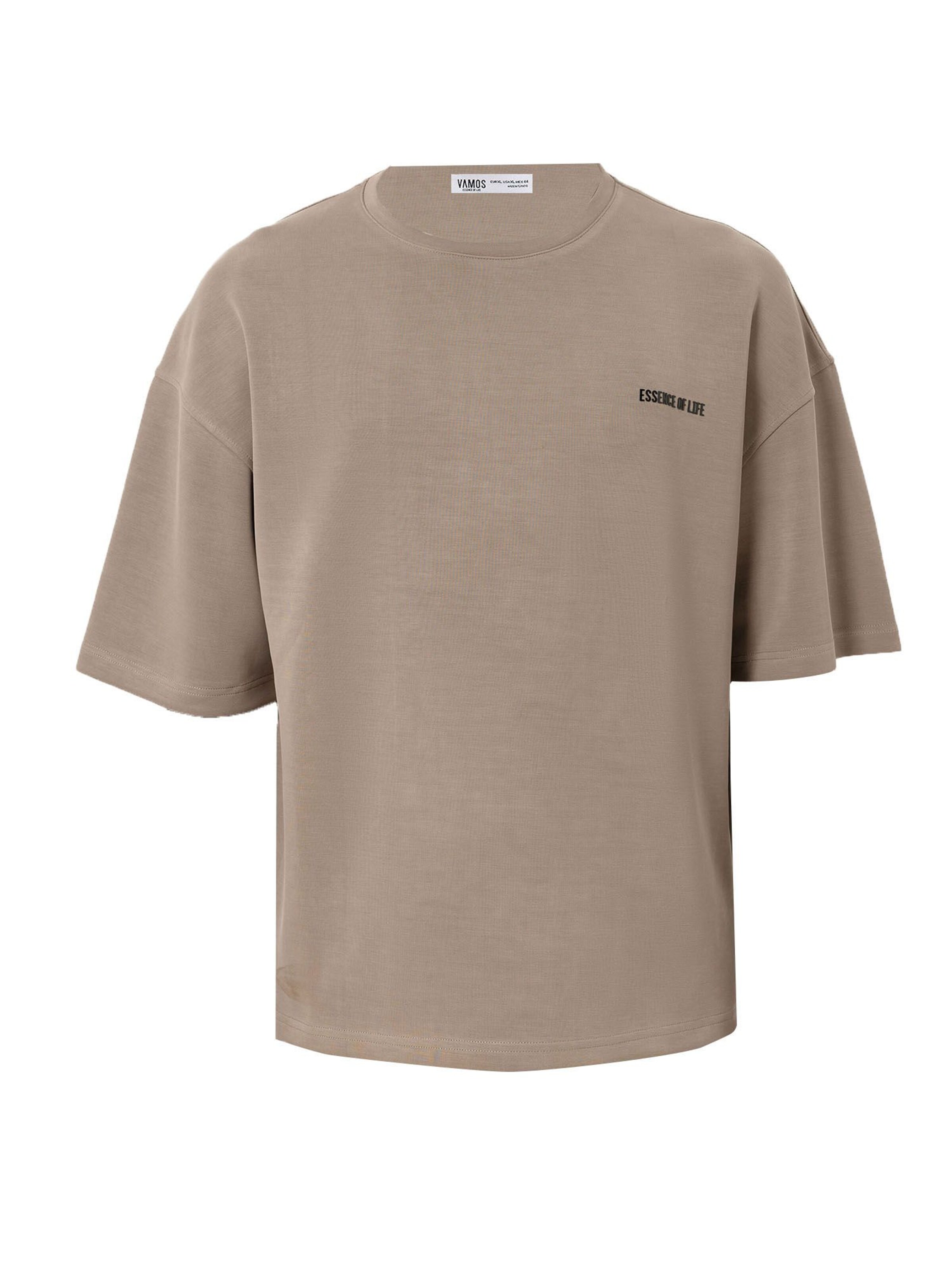 VAMOS CLO Футболка 'Japanese Iris' в Коричневый: спереди