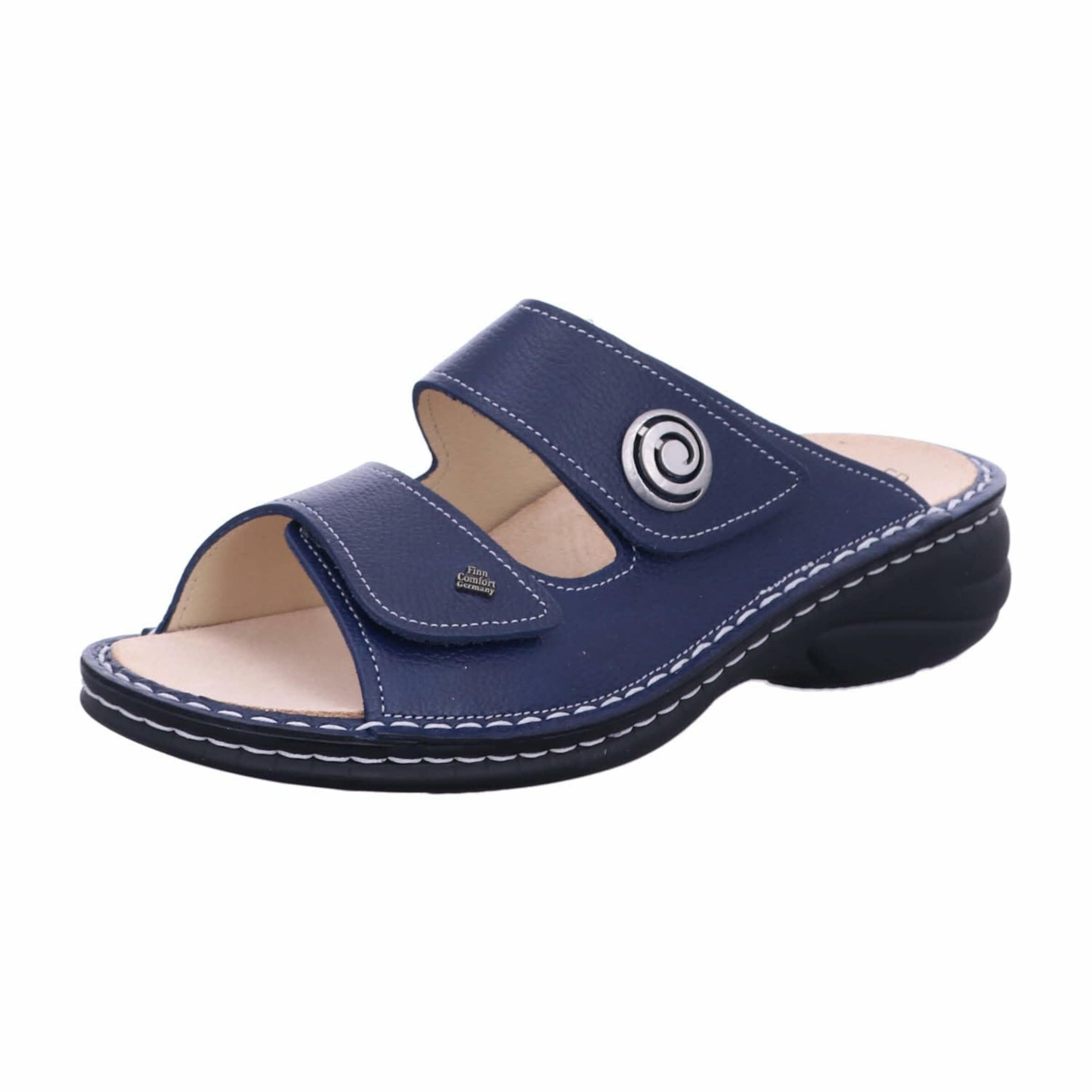 Finn Comfort Mule in Blue: front