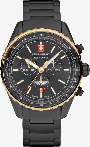 SWISS MILITARY HANOWA Analoog horloge 'AFTERBURN' in Grijs: voorkant