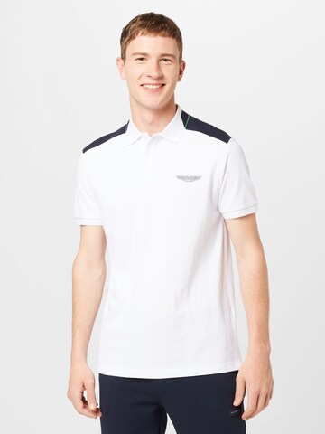 Tricou de la Hackett London pe alb: față