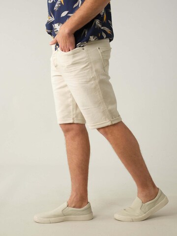 Coupe slim Pantalon 'Bart' Deeluxe en blanc