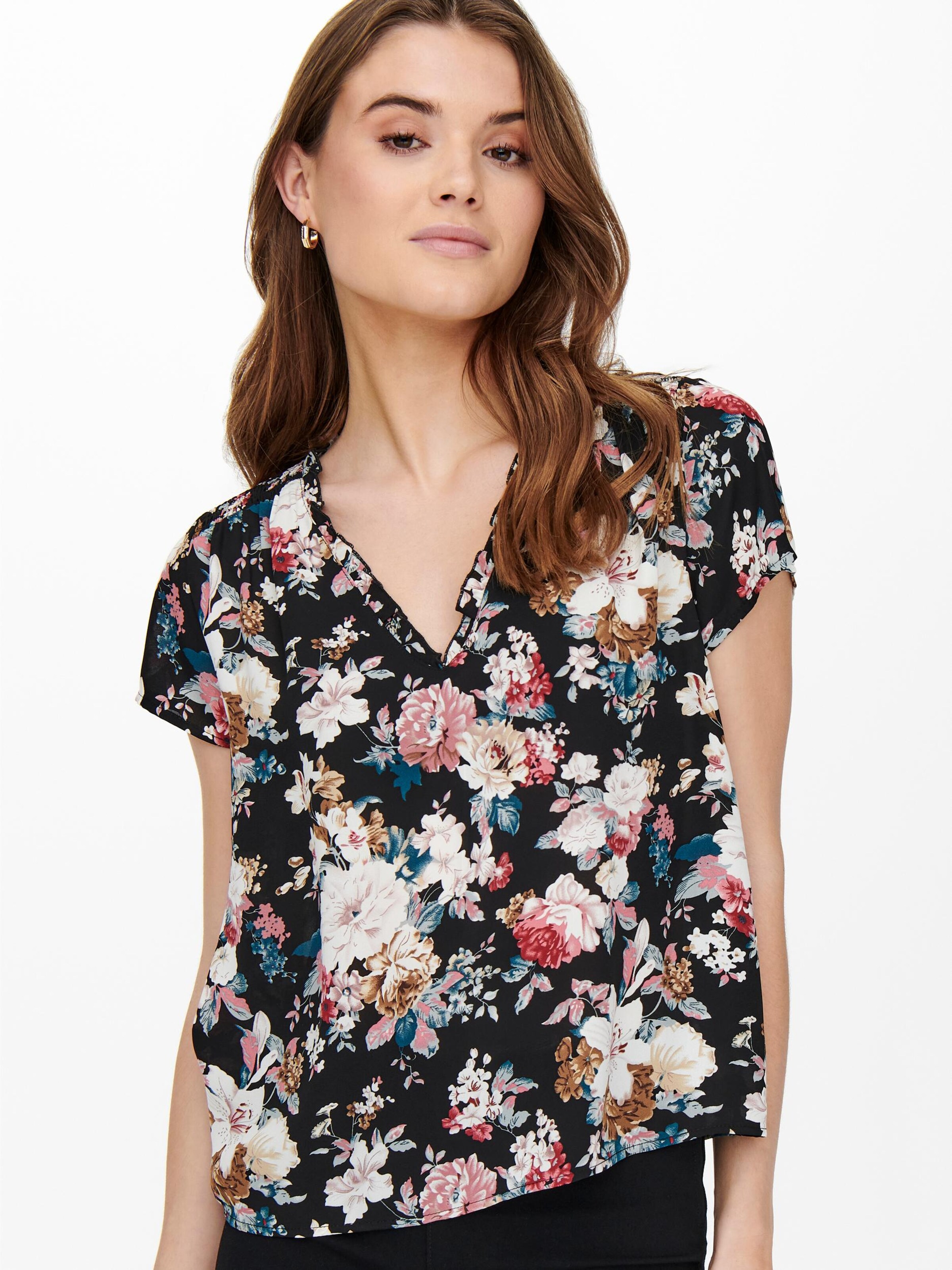 Frauen Große Größen ONLY Bluse 'Sonja' in Schwarz - WJ50080 Frauen Große Größen ONLY Bluse 'Sonja' in Schwarz - WJ50080