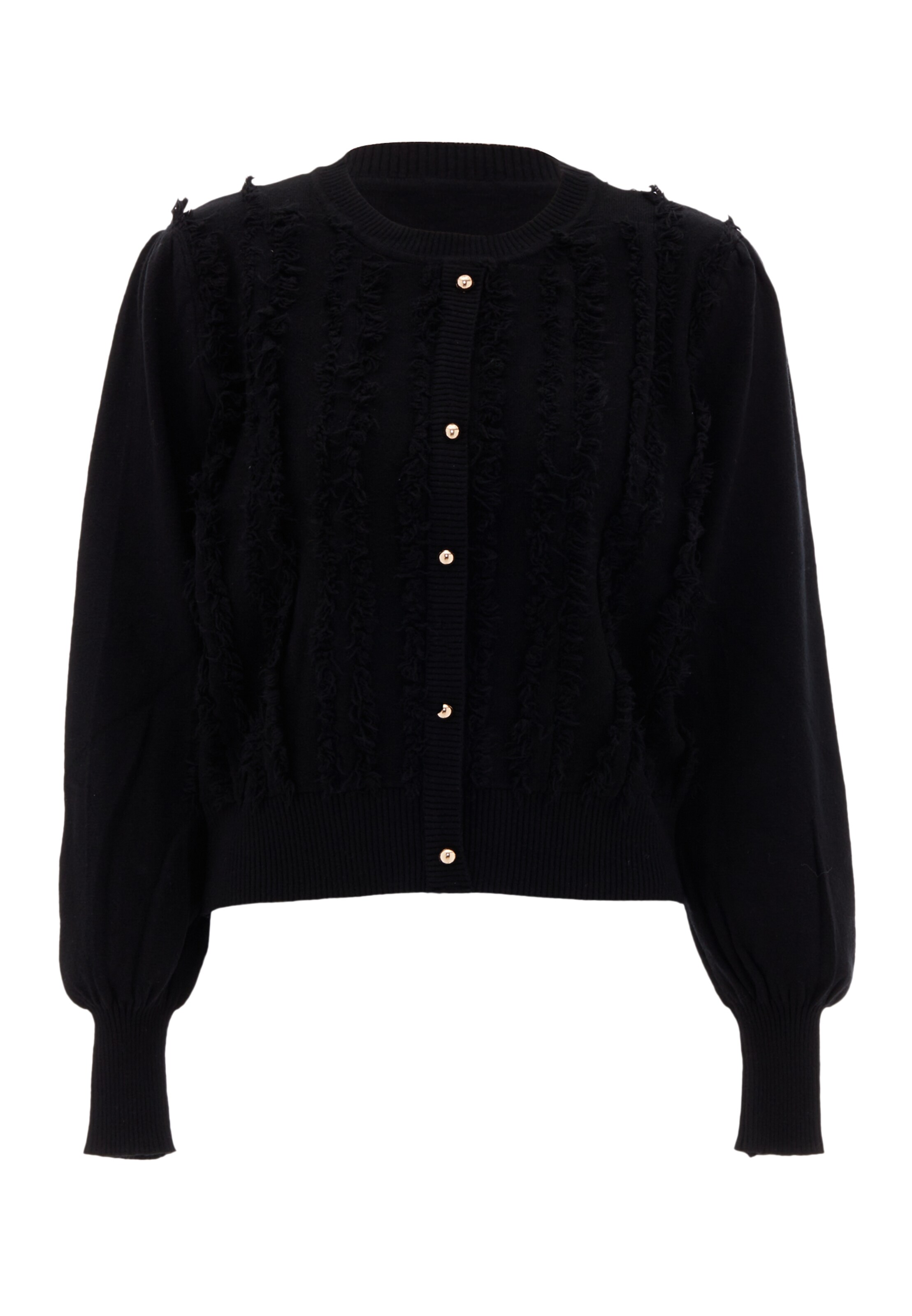 NAEMI - Casaco de malha em preto: frente