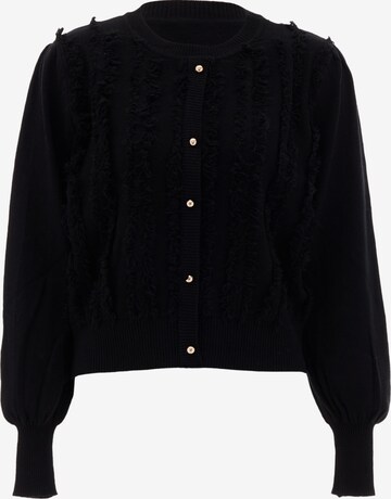 NAEMI Knit Cardigan in Black: front