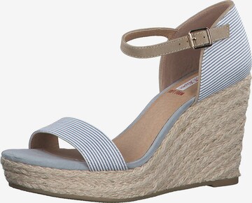 s.Oliver Strap Sandals in Blue: front