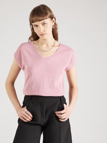 ONLY T-Shirt 'Onlsilvery' in Pink: predná strana