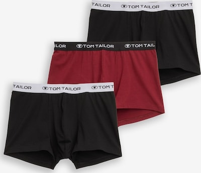 TOM TAILOR Bokserishortsit värissä viininpunainen / musta / valkoinen, Tuotenäkymä