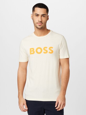 BOSS Orange Shirt 'Thinking 1' in Beige: voorkant