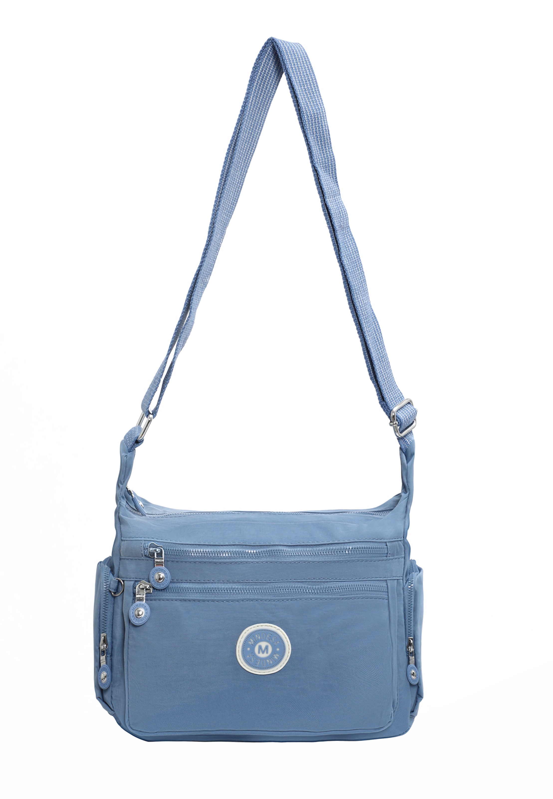 Mindesa Schoudertas in Blauw: voorkant