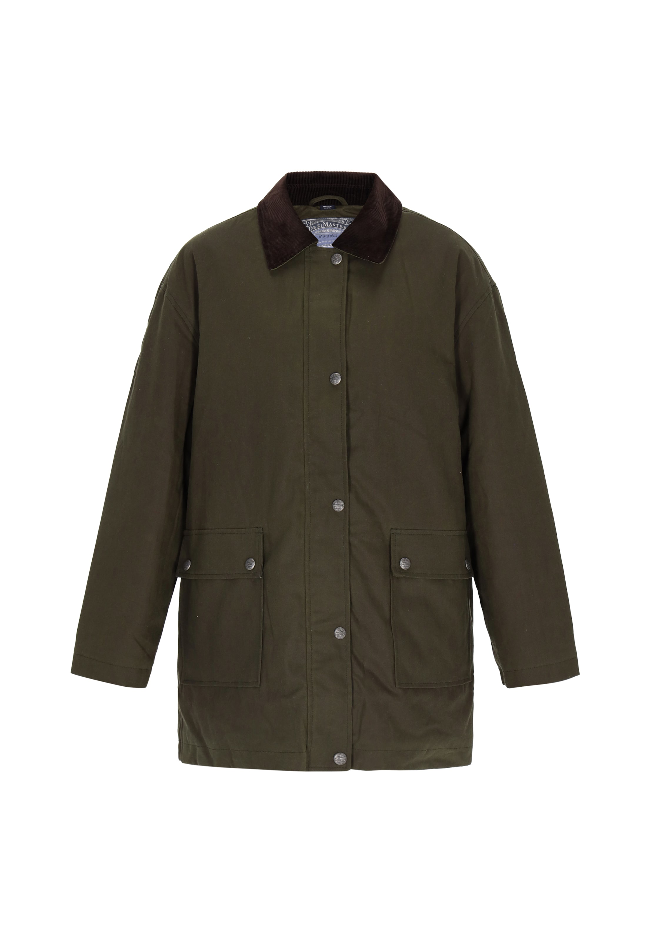 DreiMaster Vintage Kevad-sügismantel 'Classic Look', värv roheline: eest vaates